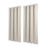 Artiss Blockout Curtains 2X 132x160cm Thermal Insulated Eyelet Drapes Beige