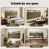 Artiss Wall Mounted Headboard Double Corduroy Upholstered Hanging Bed Head