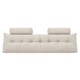 Artiss Headboard Pillow King Wedge Backrest Triangular with 2 Cushions Beige