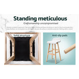 Artiss 4x Bar Stools Wooden Stool White