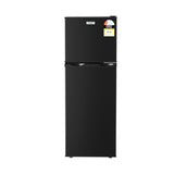Devanti 122L two-door bar fridge with freezer, Black