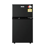 Devanti 85L bar fridge with twin temperature zone, black