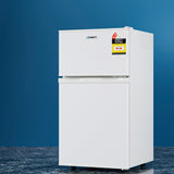Devanti 85L bar fridge with mini freezer compartment, white
