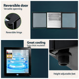 Devanti 40L bar fridge glass door black