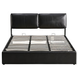Artiss King Bed Frame Gas Lift Storage 3 Drawers Adjustable Headboard Platform Bed Black
