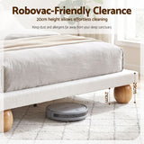 Artiss Queen Bed Frame with Boucle Upholstery and Solid Rubber Wood Legs