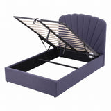 Artiss Double Bed Frame with Lift Up Storage and USB Ports Grey