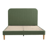 Artiss Double Bed Frame, Green Fabric, Padded Headboard, 300kg Capacity