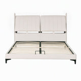 Artiss Queen Size Bed Frame with Adjustable Headboard, PU Leather