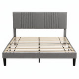 Artiss Queen Bed Frame with Adjustable Headboard, Grey, 300kg Capacity