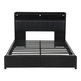 Artiss Queen Bed Frame with Storage Headboard, 2 Drawers, Charging Station& LED Light