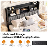 Artiss King Bed Frame with Storage, 4 Drawers and Charging Station