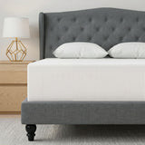 Artiss and BedStory Double Bed Frame and Mattress Set Memory Foam Cooling Gel Medium Soft Tufted Wing Headboard Grey
