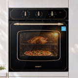 Devanti 60cm Built-In Electric Oven 80L Gross 9 Functions Black