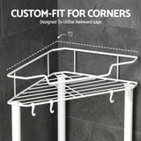 Artiss 4 Tier Floor Standing Corner Shower Caddy Bathroom Organizer White