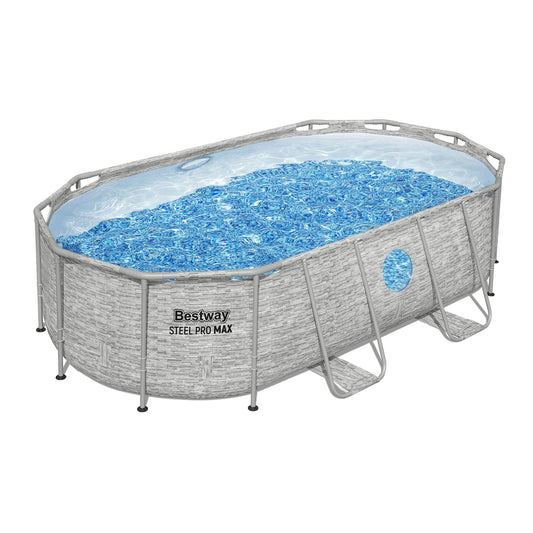 Bestway Swimming Pool 427x250x100cm Steel Frame Above Ground Pools Filter Pump Ladder 7250L