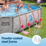 Bestway Swimming Pool 427x250x100cm Steel Frame Above Ground Pools Filter Pump Ladder 7250L