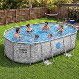 Bestway Swimming Pool 427x250x100cm Steel Frame Above Ground Pools Filter Pump Ladder 7250L