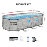 Bestway Swimming Pool 549x274x122cm Steel Frame Above Ground Pools Filter Pump Ladder 13430L