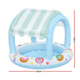 Bestway Inflatable Kids Pool with Sun Shade Candy Theme 104x84cm
