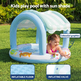 Bestway Inflatable Kids Pool with Sun Shade Candy Theme 104x84cm