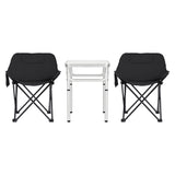 Weisshorn 3pc Camping Table Chair Set Outdoor Folding Aluminium Portable Picnic