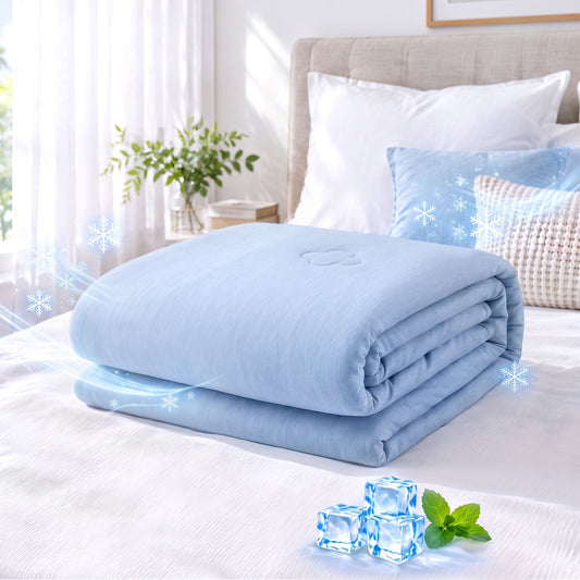 Giselle Cooling Blanket 140cm x 210cm Single Summer Quilt Sleepers Double Sided