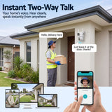 UL-Tech Wireless Security Camera Outdoor Indoor, 2.5K Dual Lens Pan Tilt, 4MP (2×2MP) IP Camera, Motion Detection, Auto-Tracking, Colour Night Vision, 2.4G WiFi, Two-Way Audio, Pet Baby Surveillance