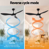 Devanti 52'' Ceiling Fan DC Motor w/Light w/Remote - Black