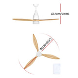 Devanti 52'' Ceiling Fan AC Motor w/Light w/Remote - Light Wood