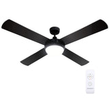 Devanti 52'' Ceiling Fan DC Motor w/Light w/Remote - Black