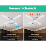 Devanti 52'' Ceiling Fan DC Motor w/Light w/Remote - White