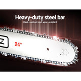 Giantz 62cc Petrol Chainsaw 24 Inch Bar Chain Saw Tree Pruner 2 Stroke E-Start