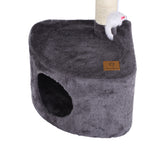 CHARLIE'S Lite Cat Tree With Round House Charcoal