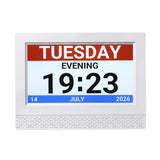 Artiss 7" Smart Digital Clock Calendar HD IPS Touchscreen Weather Photo Frame
