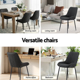 Artiss 4x Dining Chairs Retro PU Leather Kitchen Lounge Cafe Accent Chair Black