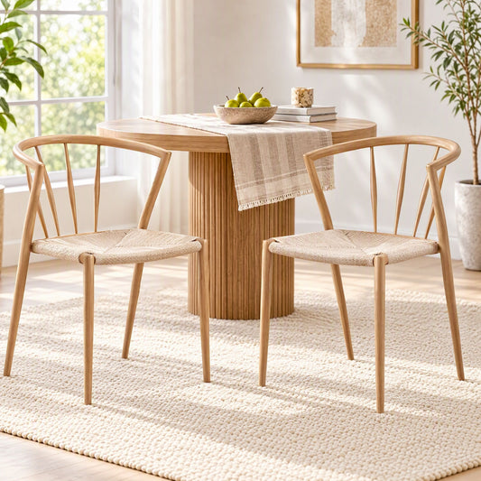 Artiss Dining Chairs Set of 2, Leisure Accent Chair for Living Room & Balcony Spindle Back