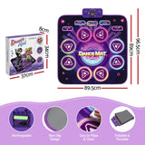 Keezi Dance Mat Toy for Kids Age 3-12 Electronic Dance Pad with Bluetooth 4 Game Modes Purple
