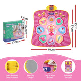Keezi Dance Mat for Kids Age 3-12 Electronic Dance Game Pad Toy with 3 Game Modes, Pink