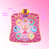 Keezi Dance Mat for Kids Age 3-12 Electronic Dance Game Pad Toy with 3 Game Modes, Pink