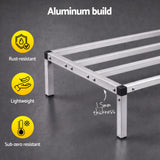 Giantz 122x51cm Aluminum Dunnage Rack Heavy Duty Kitchen Storage Platform