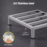 Giantz 35x35cm Dunnage Rack 2-Pack Stainless Steel Kitchen Floor Stand