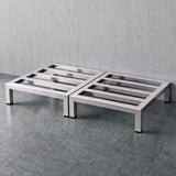 Giantz 35x35cm Dunnage Rack 2-Pack Stainless Steel Kitchen Floor Stand