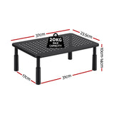Artiss Monitor Stand Adjustable Riser For Computer Monitor And Laptop 3 Height Desk Organizer Black