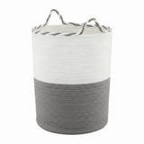 Artiss Woven Laundry Basket with handles Foldable White & Grey