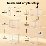 Artiss Clear Acrylic Display Case Box 2 Pack For Toys 54cm