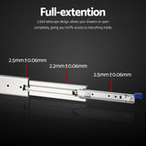 Giantz 2x Drawer Slides Full Extension Locking 227kg 1804-3608mm Length