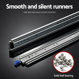Giantz 2x Drawer Slides Full Extension Locking 227kg 914-1829mm Length