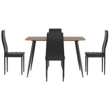 1 Artiss Dining Table and 4 Chairs Set Rectangle Metal