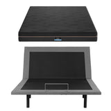 Artiss Double size bed frame with Giselle Bedding Double Mattress, adjustable bed Base Combo for Snoring Relief, Independent Head Foot Incline, Wireless Remote, Black,18cm Thickness